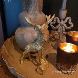 Hert Henry- Goud Glitter || 19 cm
