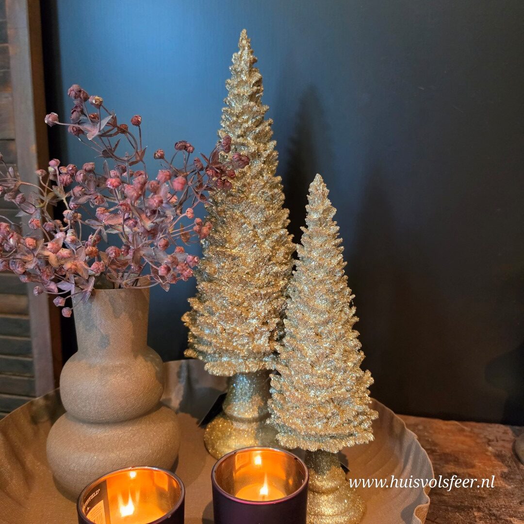 Kerstboom Bohom- Goud Glitter || 31 cm - Afbeelding 2