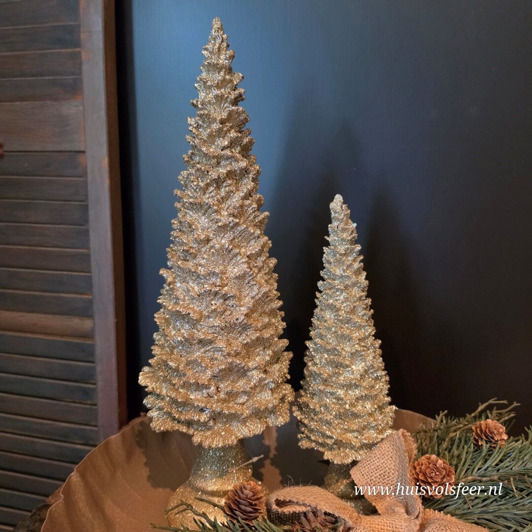 Kerstboom Bohom- Goud Glitter || 31 cm - Afbeelding 3