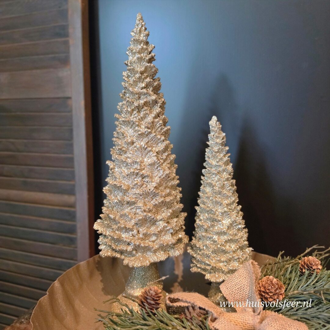 Kerstboom Bohom- Goud Glitter || 31 cm - Afbeelding 4