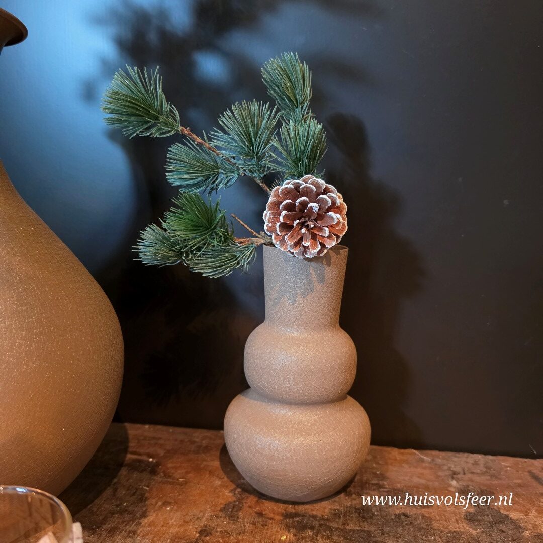 Metalen Vaas Bubble- Taupe || 20 cm - Afbeelding 5