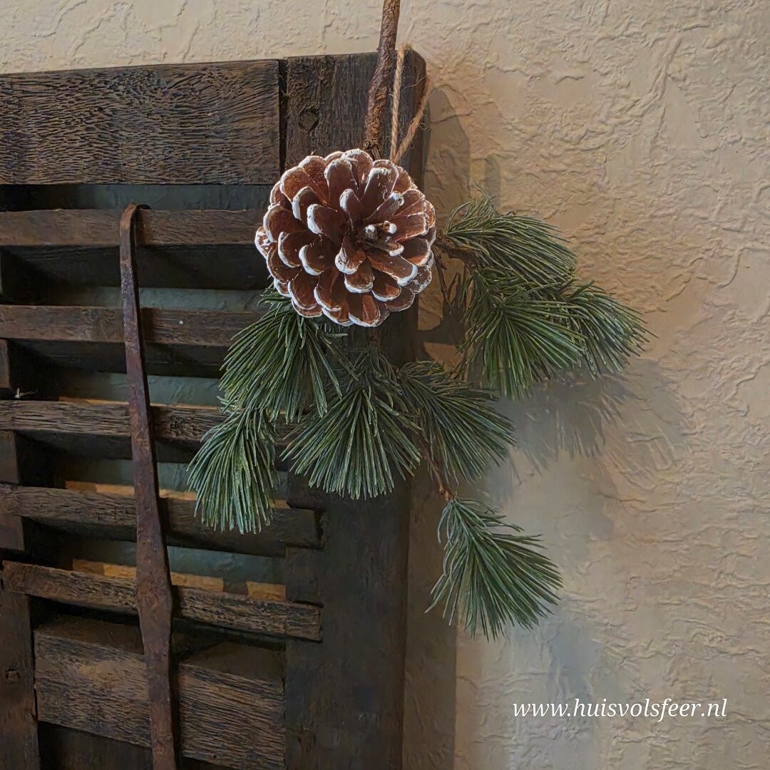 Dennentak Toef met Dennenappel- Kunst || 25 cm - Afbeelding 2