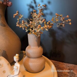 Metalen Vaas Bubble- Taupe || 20 cm