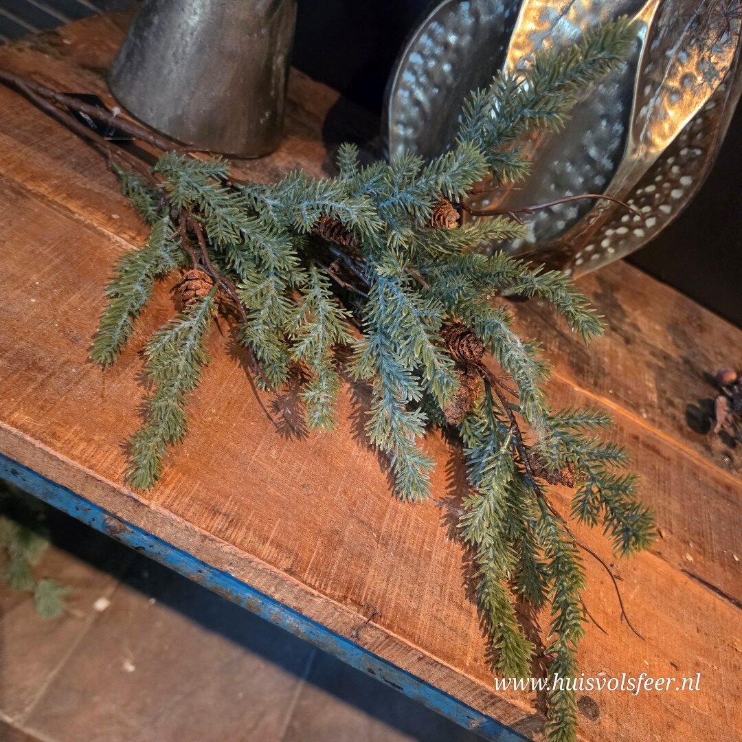 Hangende Kunst Dennentak met Dennenappels || 103 cm - Afbeelding 5