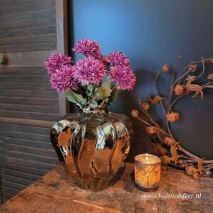 Boeket Chrysanten || Fuchsia/ Paars