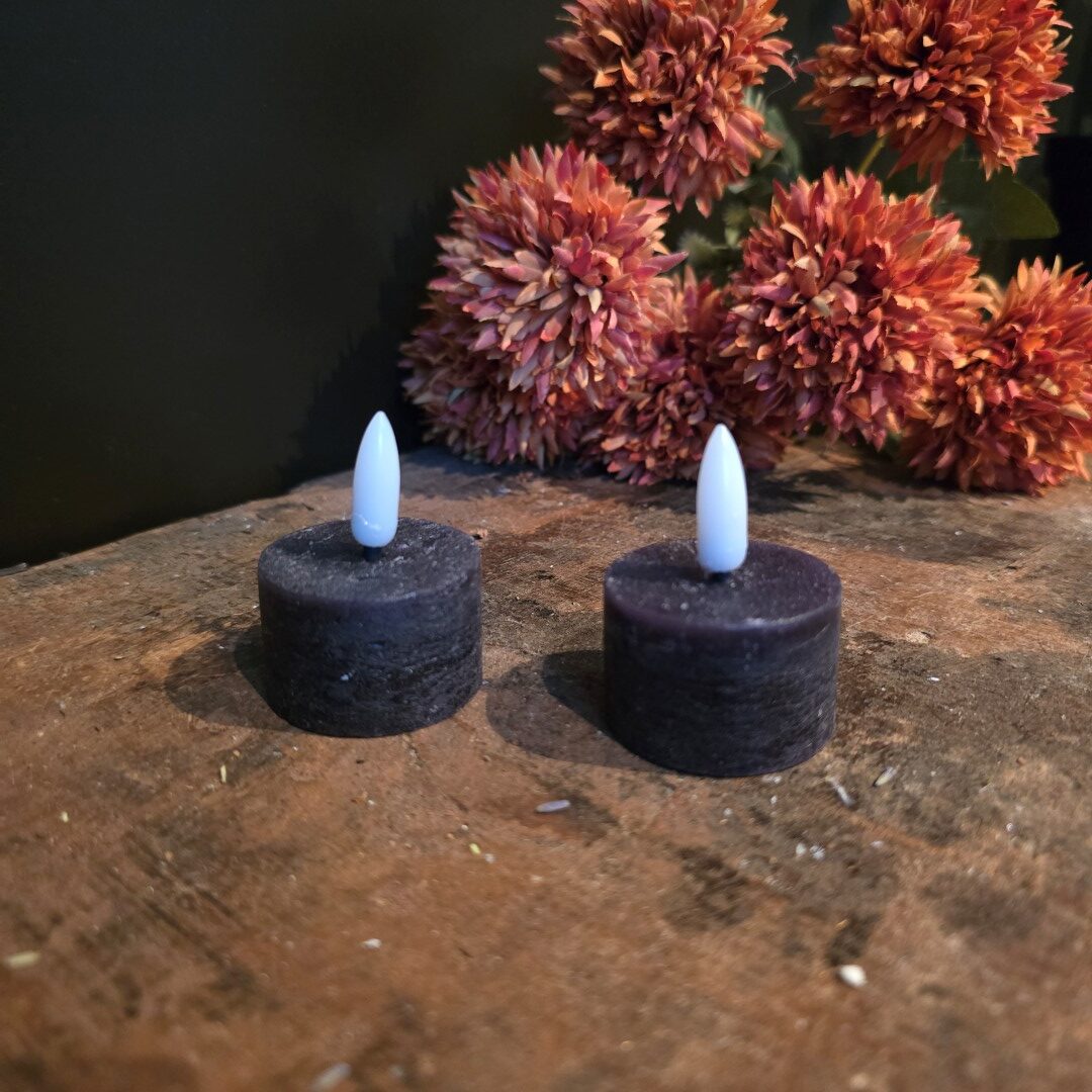 Set van 2 Waxinelichten Led Wax- Zwart || Elegance - Afbeelding 5