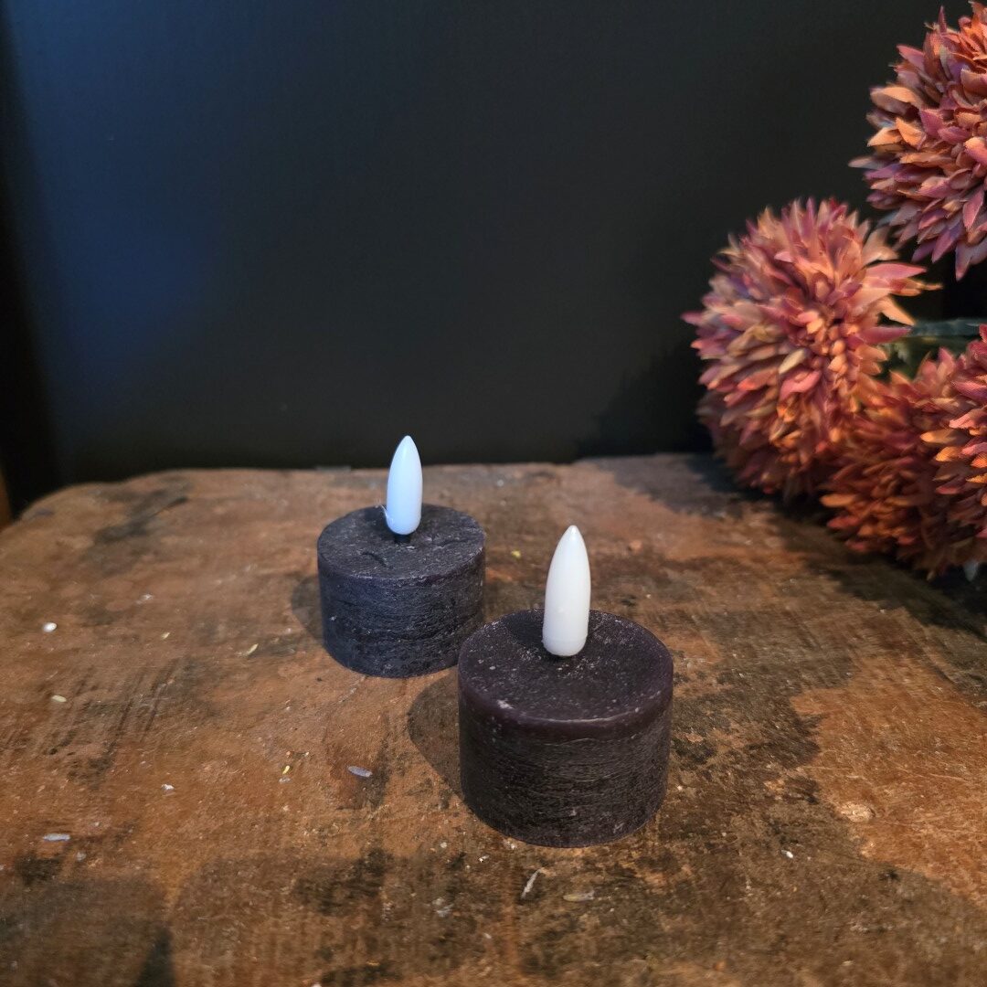 Set van 2 Waxinelichten Led Wax- Zwart || Elegance - Afbeelding 6