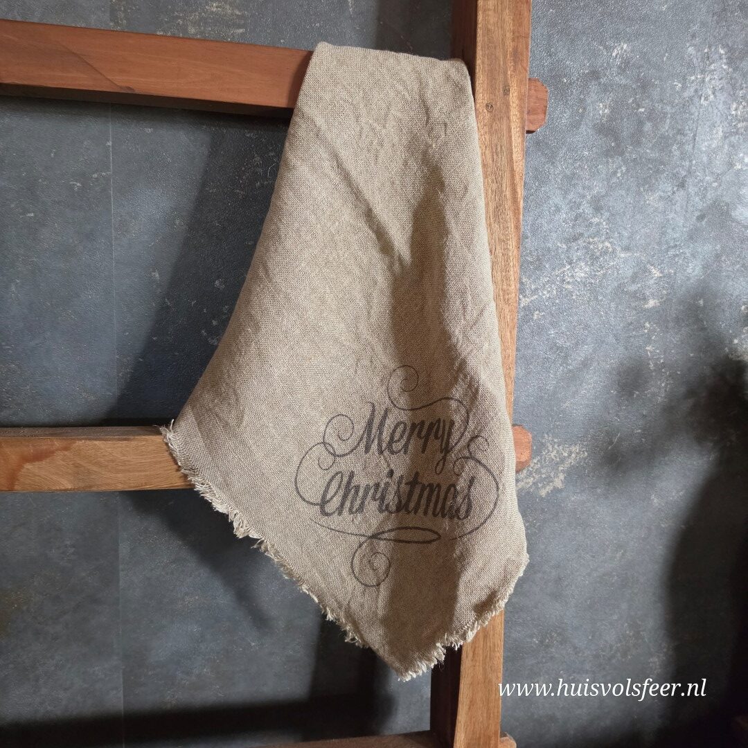 Linnen Shabby Doek New || Merry Christmas - Afbeelding 2