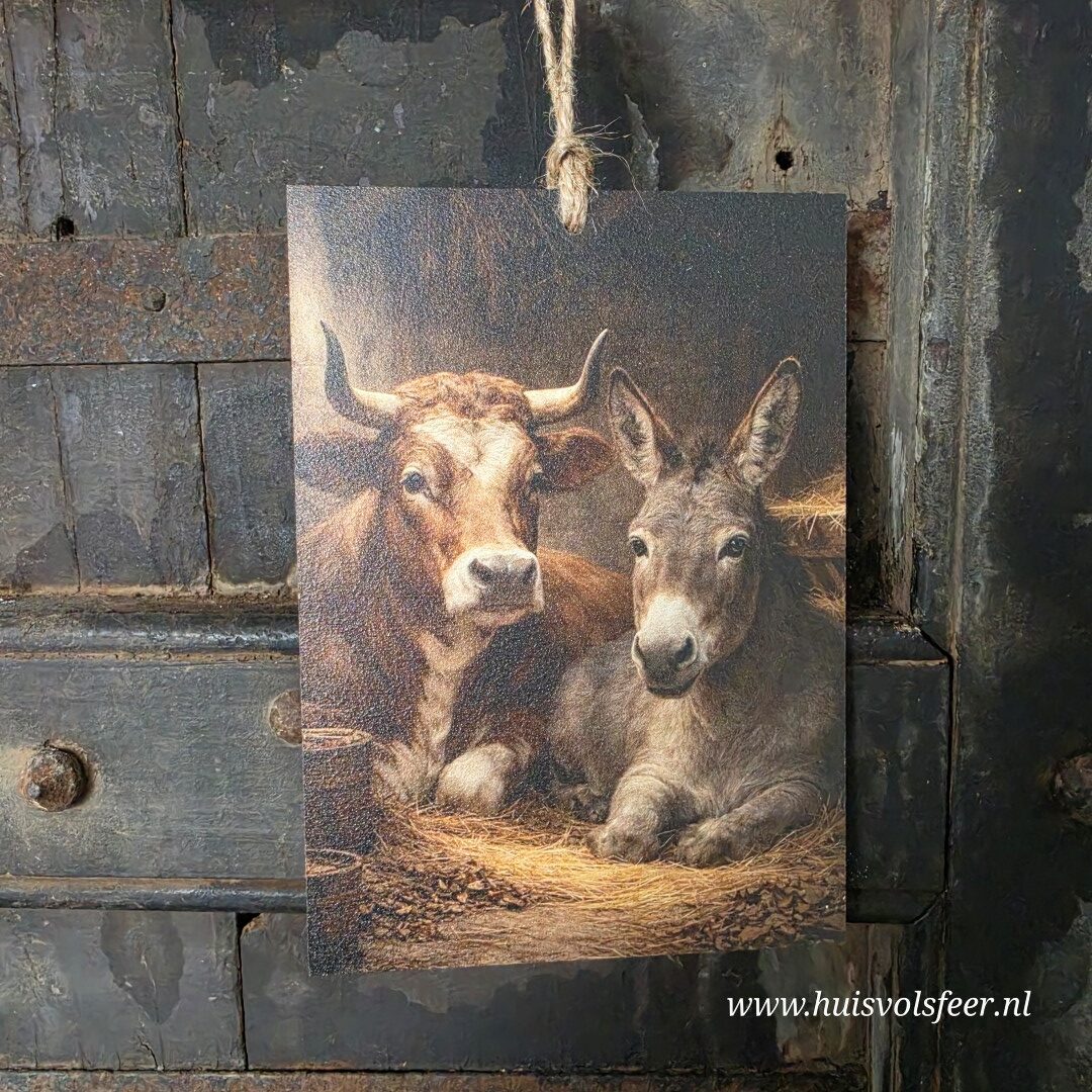 Houten bordje met touw || In de Stal - Afbeelding 2
