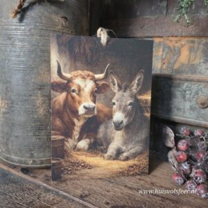 Houten bordje met touw || In de Stal