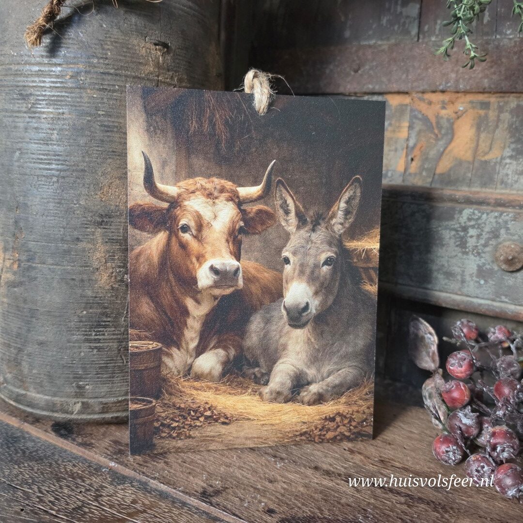 Houten bordje met touw || In de Stal