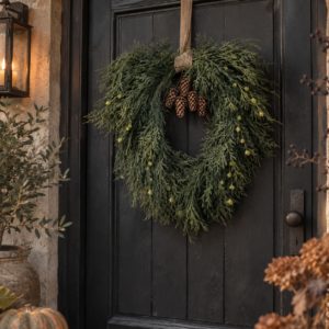 Wreath Thuja with Cones and Rope- Green || Sylxz