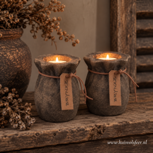 Bagsac Candlecup with Rope- Majestic Brown || Brynxz