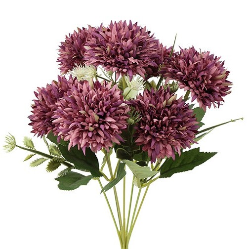 Boeket Chrysanten || Fuchsia/ Paars - Afbeelding 4