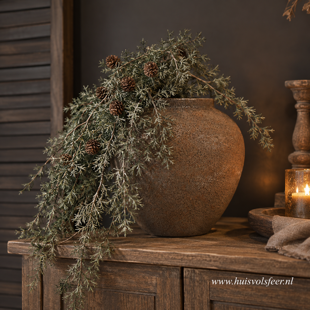 Metalen Bolvaas Rusty || 28 cm