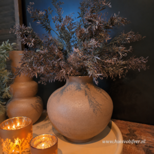 Metalen Vaas Bol- Taupe || 23 cm