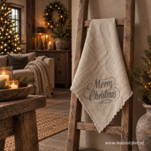 Linnen Shabby Doek New || Merry Christmas