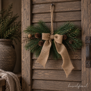Kersthanger met Kunst Dennengroen & Jute Strik