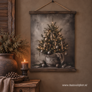 Wanddoek "Landelijk en sfeervol" || Boom met Lichtjes