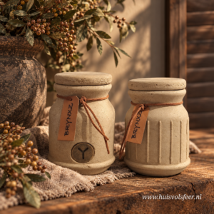 Set of 2 Pot and Top Leather Rope- Majestic Taupe || Brynxz