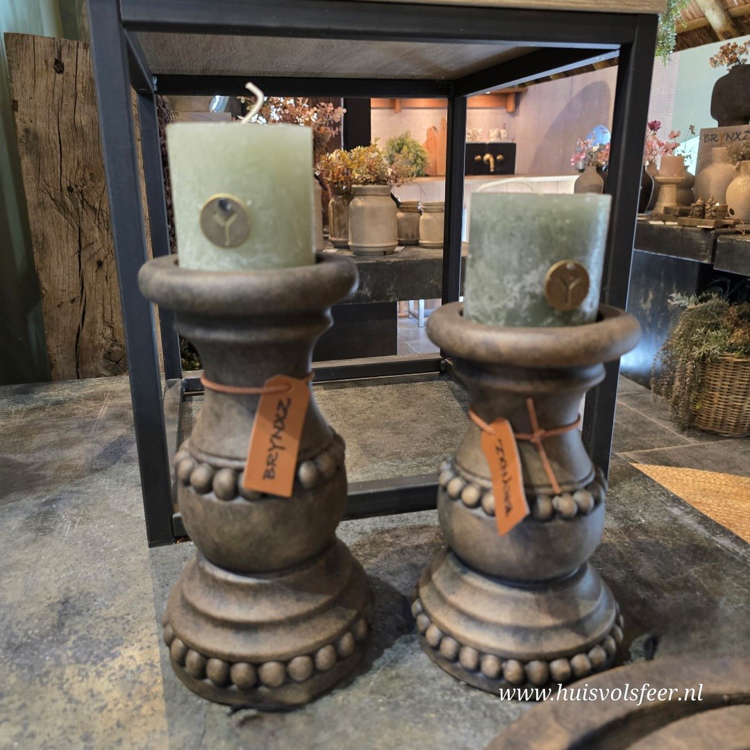 Candleholder Relief L- Majestic Brown || Brynxz - Afbeelding 2