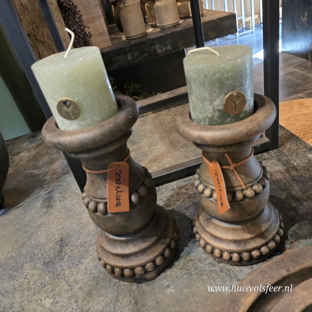 Candleholder Relief L- Majestic Brown || Brynxz - Afbeelding 3