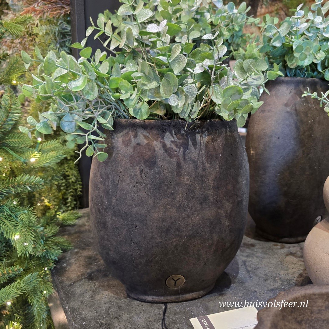 Planter Oval Tall S- Majestic Brown || Brynxz