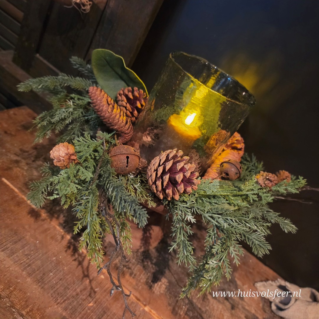 Krans met Dennenappels || 40 cm - Afbeelding 3