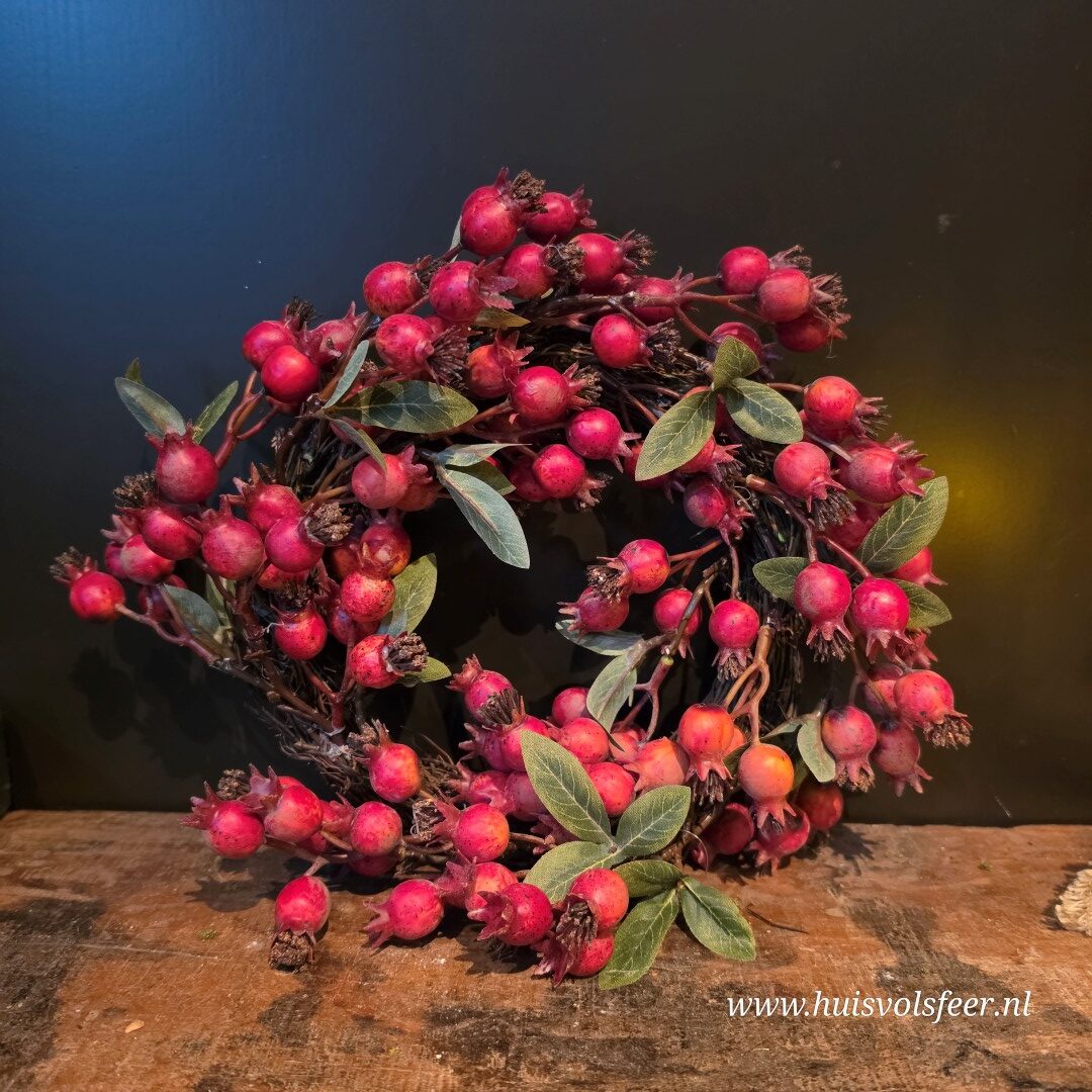 Rozenbottel Krans- Rood || 30 cm - Afbeelding 3