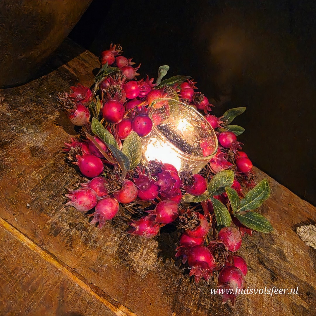 Rozenbottel Krans- Rood || 21 cm - Afbeelding 3