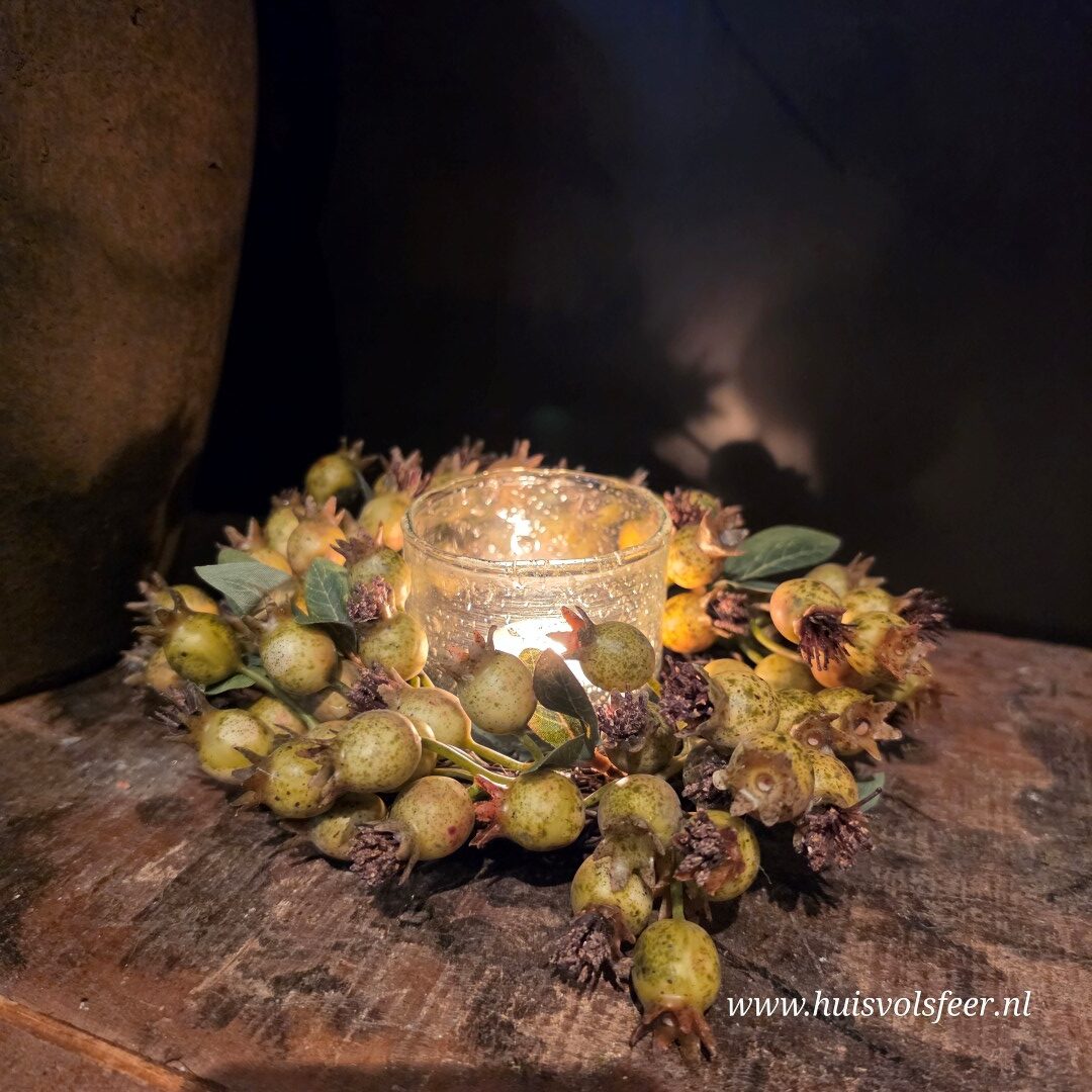 Rozenbottel Krans- Groen || 21 cm - Afbeelding 2