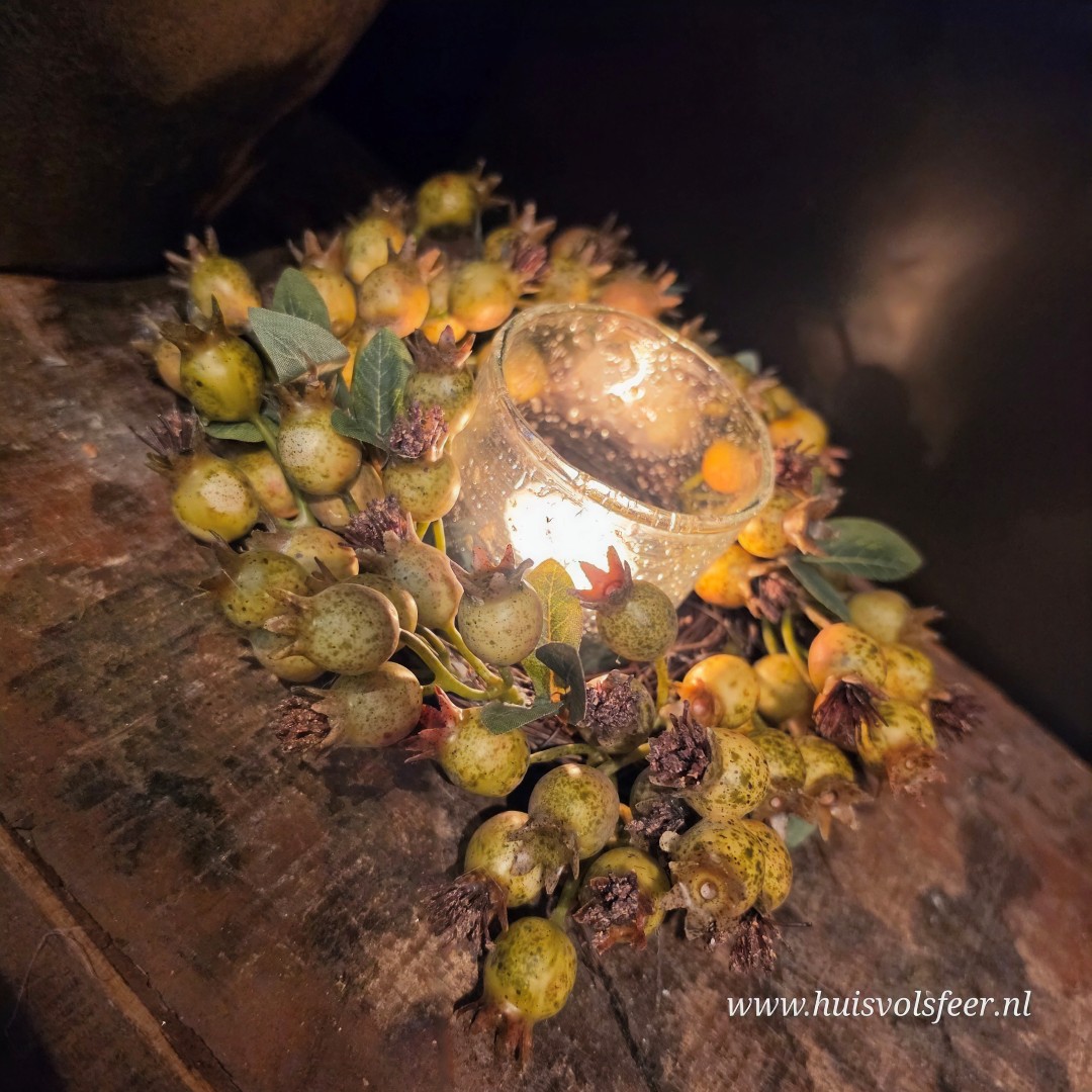 Rozenbottel Krans- Groen || 21 cm - Afbeelding 3
