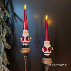Deluxe Homeart LED Kaarsen- Santa Claus || Set van 2