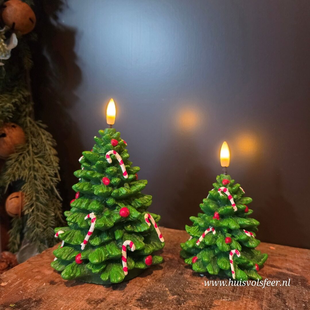 Deluxe Homeart LED Kerstboom Kaarsen- Christmas Tree || Set van 2 - Afbeelding 5