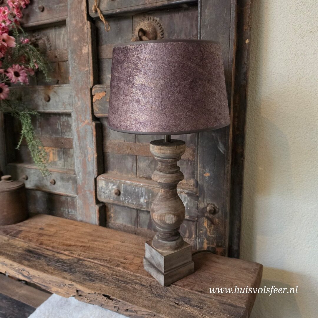 Lampenvoet met Lampenkap- Baluster || 51 cm.