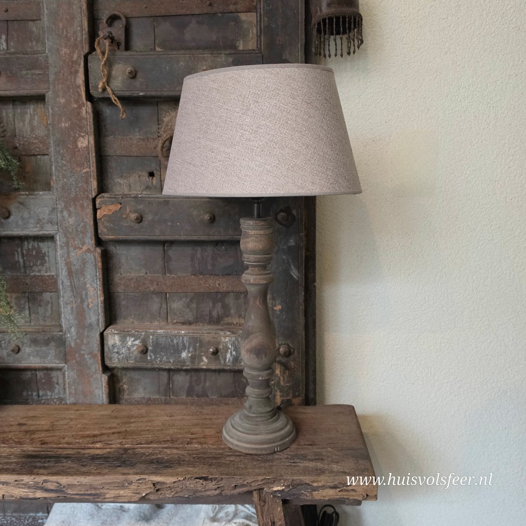 Lampenvoet met Lampenkap- Baluster || 63 cm.