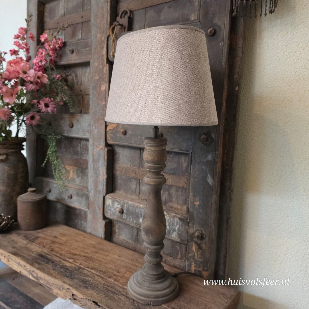 Lampenvoet met Lampenkap- Baluster || 63 cm. - Afbeelding 2