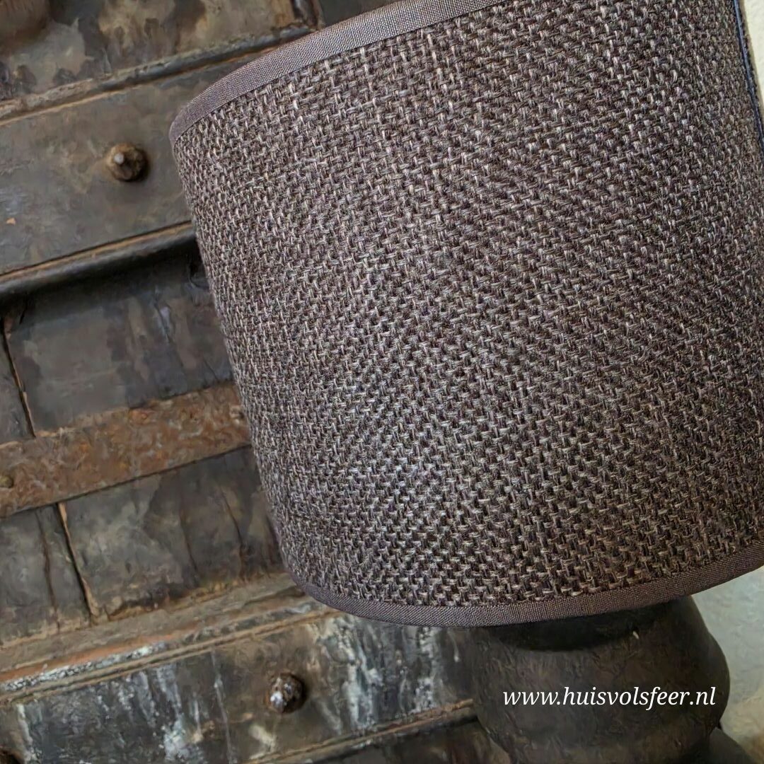 Lamp Baluster Grandeur met Taupe Lampenkap- Majestic Brown || 35 cm - Afbeelding 3