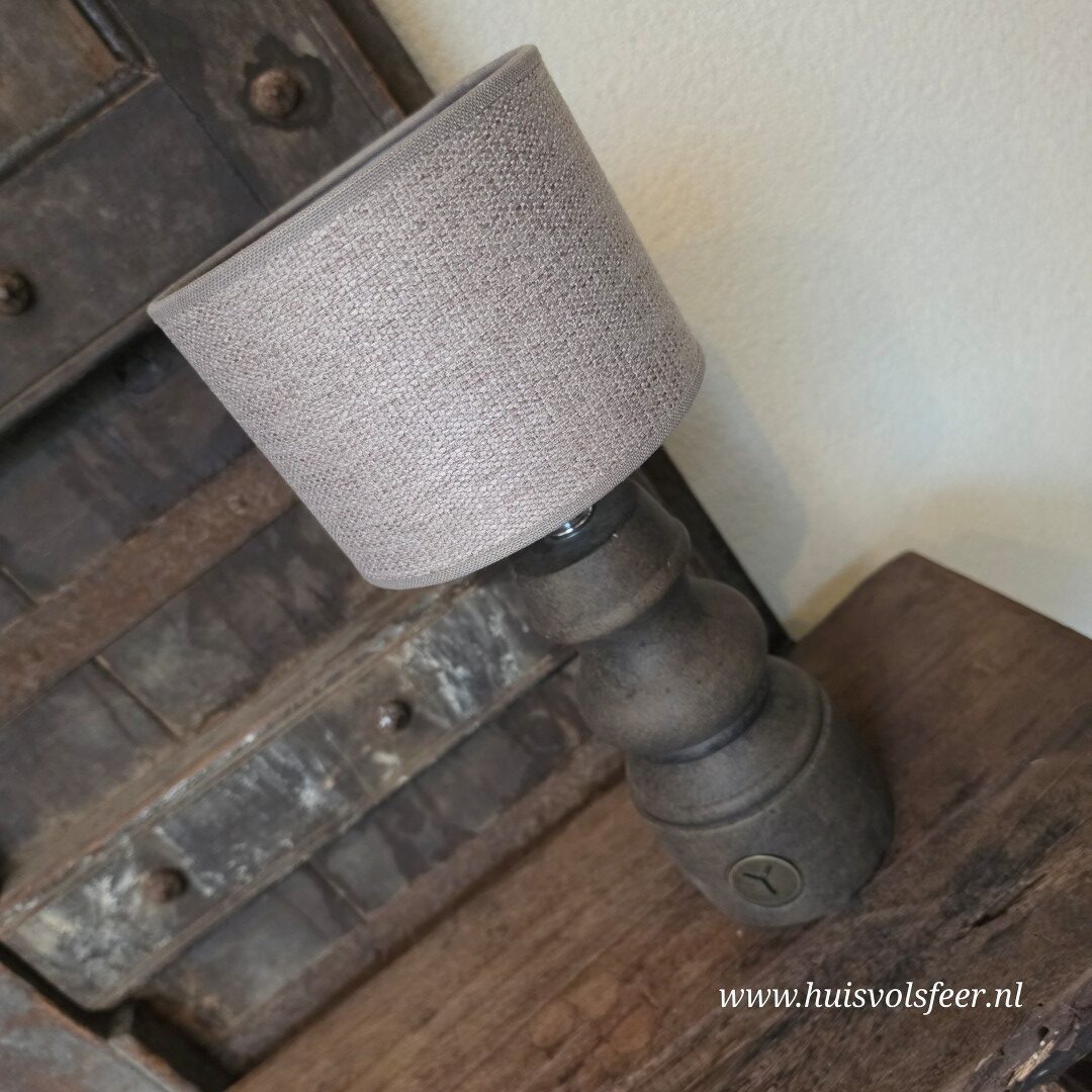 Lamp Baluster Grandeur met Zand Lampenkap- Majestic Brown || 35 cm - Afbeelding 2