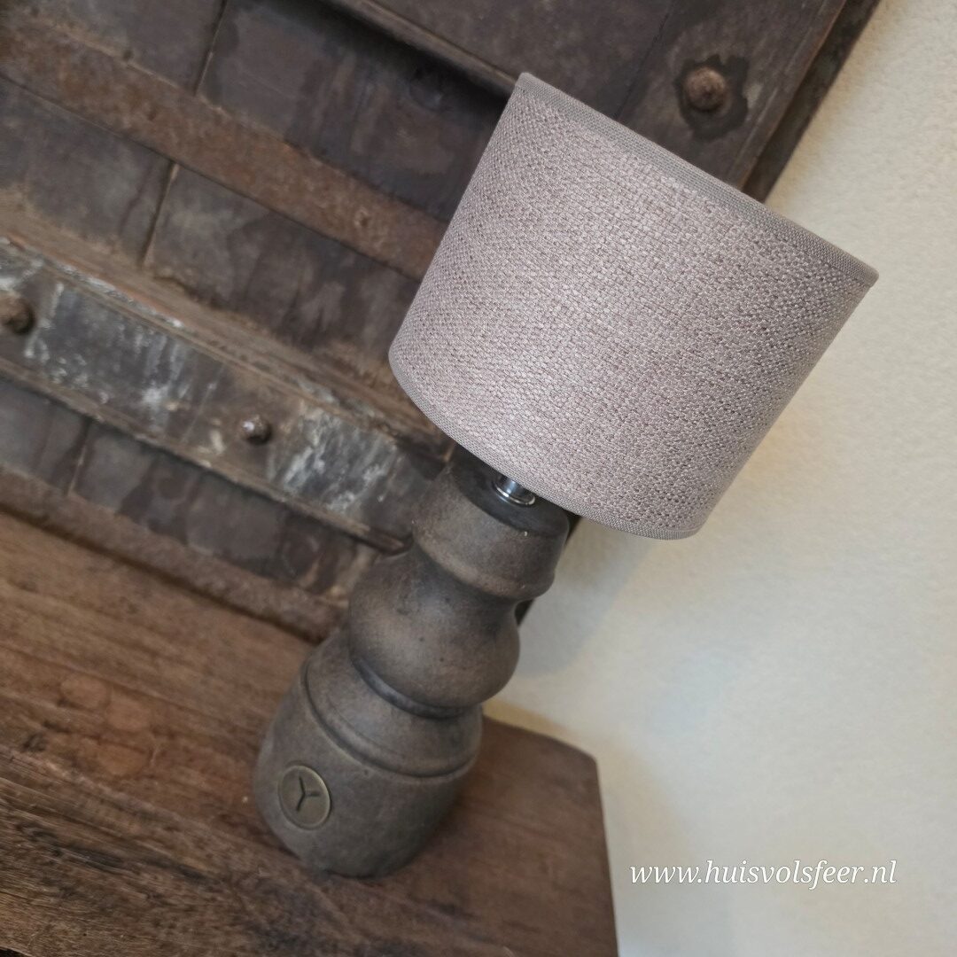 Lamp Baluster Grandeur met Zand Lampenkap- Majestic Brown || 35 cm - Afbeelding 3