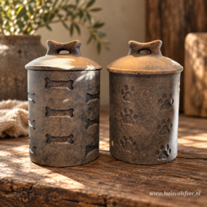Set of 2 Storage Pots Pet's- Majestic Brown || Brynxz