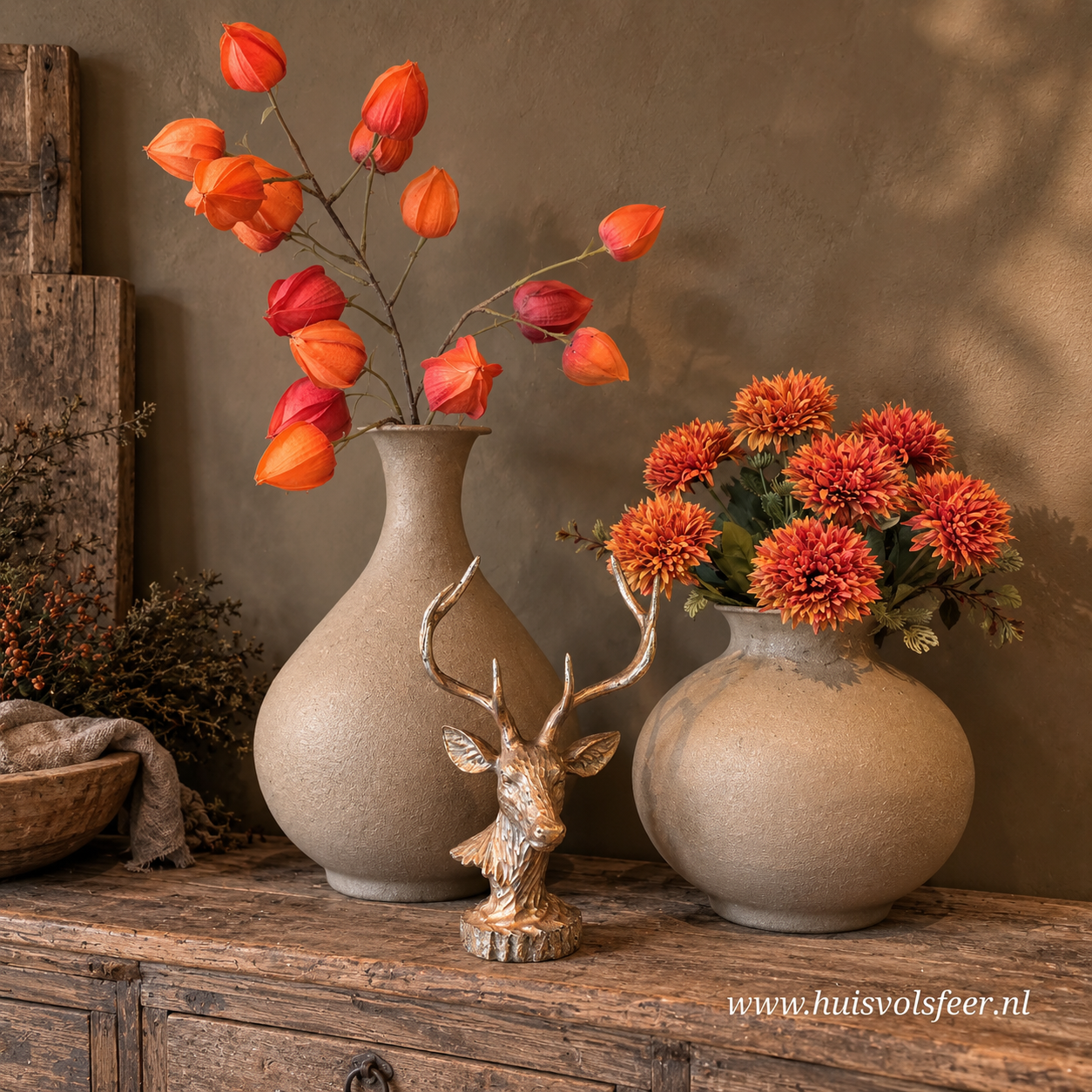 Lampion Tak (Physalis) || Herfst Zijdetak - Afbeelding 2