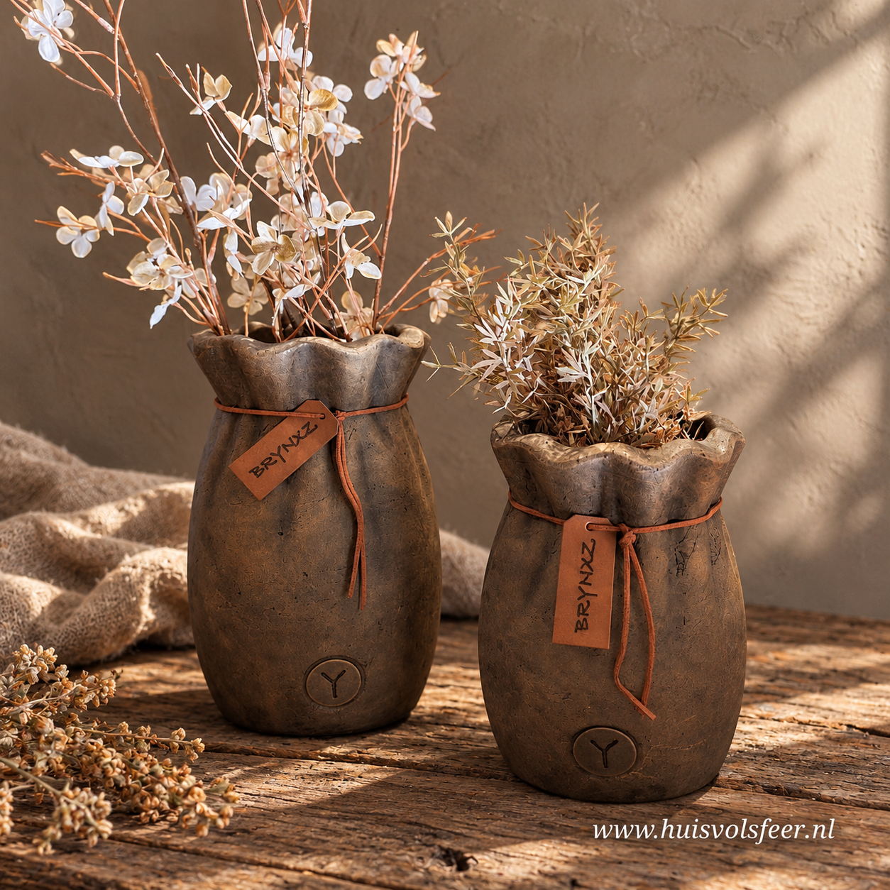Planter Bag with Leather Rope L- Majestic Brown || Brynxz