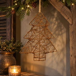 Draad Kerstboom- Roest || 47 cm