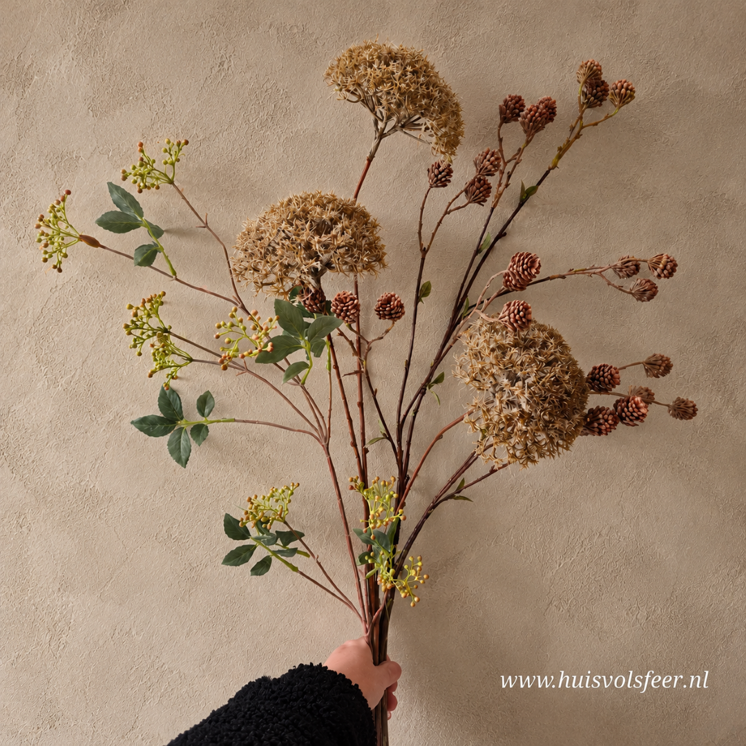 Compleet Zijdeboeket- Faded Taupe || Sylxz