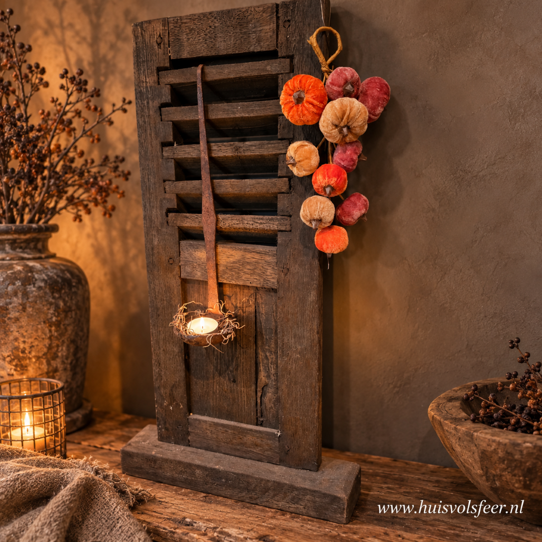Toefhanger met Velvet Pompoenen || 25 cm - Afbeelding 3