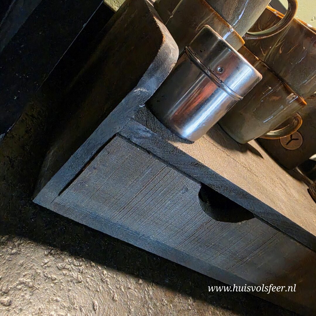 Koffie Plateau met 3 Vaks Lade || Old Grey - Afbeelding 10
